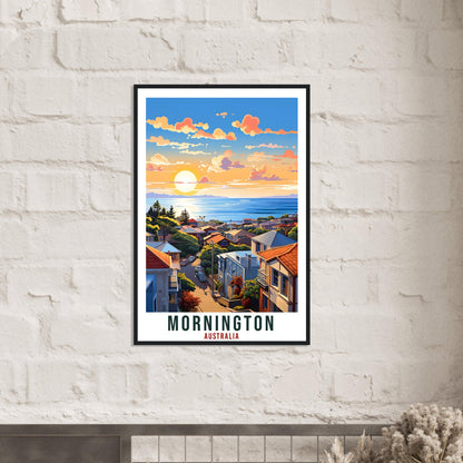 Mornington Australia Travel Print Art Gift Mornington Home Décor Artwork Wall Hanging Mornington Travel Poster Australian Wall Art Sunset