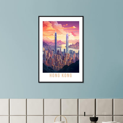 Hong Kong Travel Print Wall Art Hong Kong Home Decor Gift Holiday Print Art Print Hong Kong Travel Poster Hong Kong Art Print Cityscape