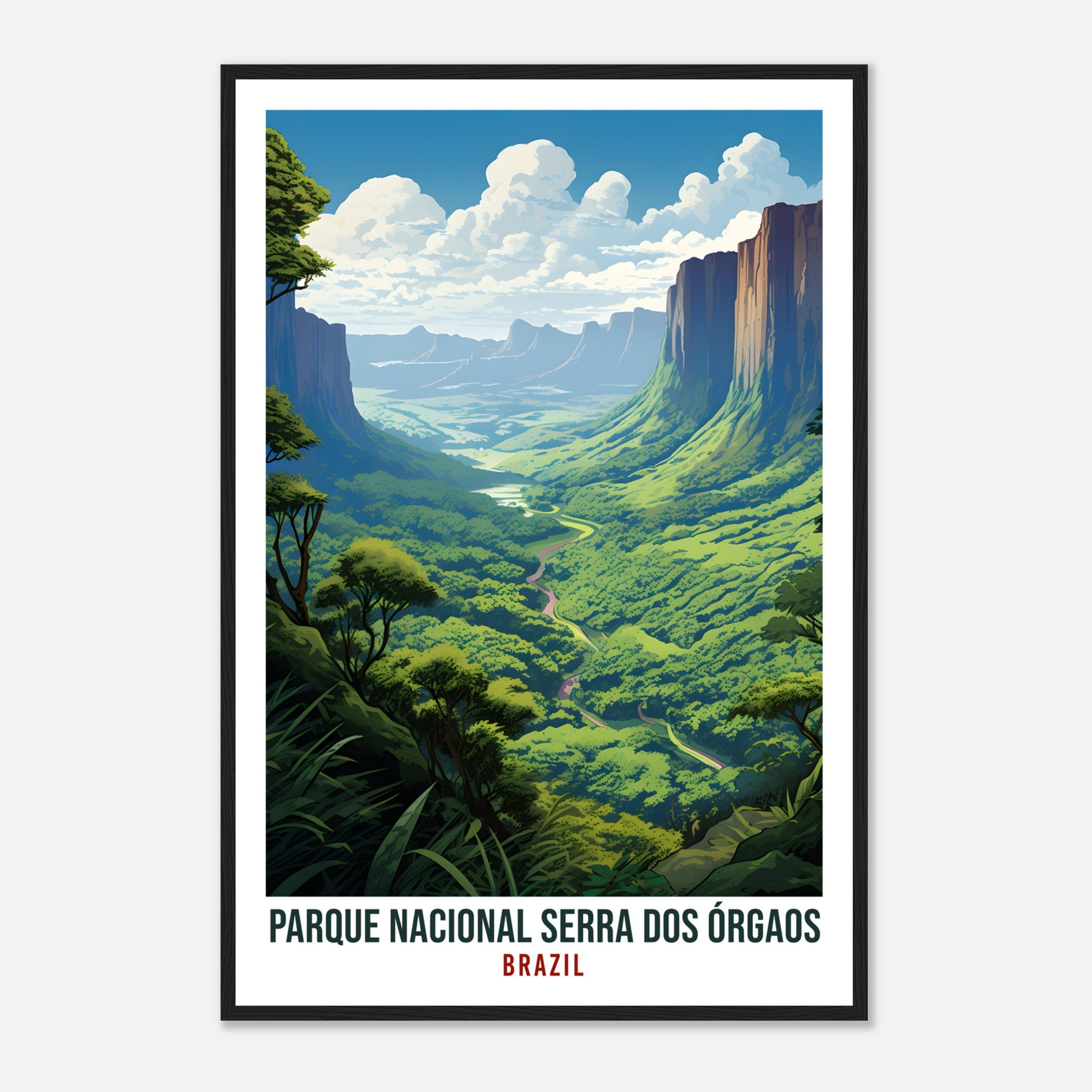 Serra Dos Orgaos Travel Print Wall Art Serra Dos Orgaos Brazil Wall Hanging Artwork Art Gift Serra Dos Orgaos Travel Poster Brazil Art Lover