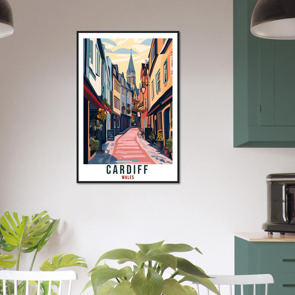 Cardiff Travel Print Wales Home Decor Cardiff Wall Art Wall Hanging Art Lover Wales Artwork Travel Poster Wales Cardiff Travel Artwork Gift