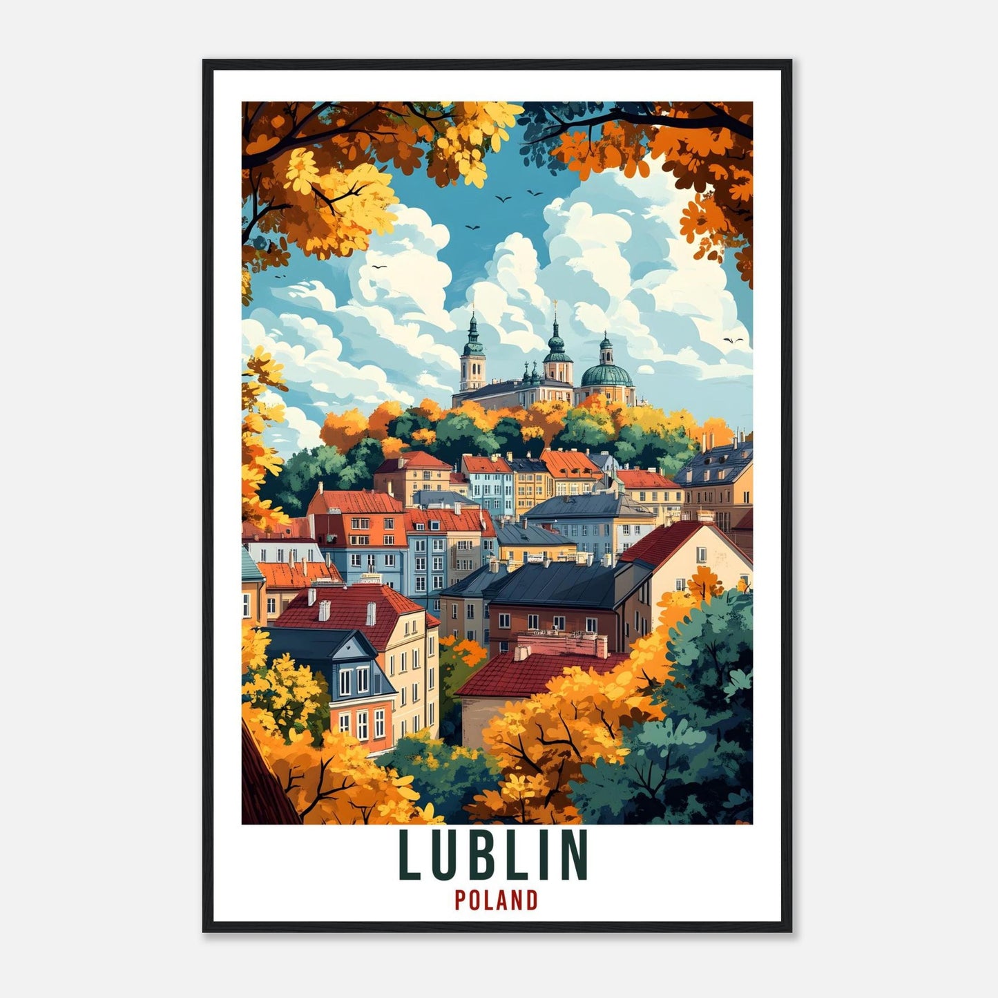Lublin Travel Print Poland Home Decor Lublin Wall Art Gift Wall Hanging Art Lover Lublin Polish Artwork Travel Poster Poland Travel Art
