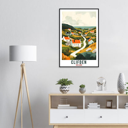 Clifden Travel Print Ireland Home Decor Clifden Wall Art Wall Hanging Art Lover Irish Artwork Travel Poster Clifden Galway Travel Art Gift