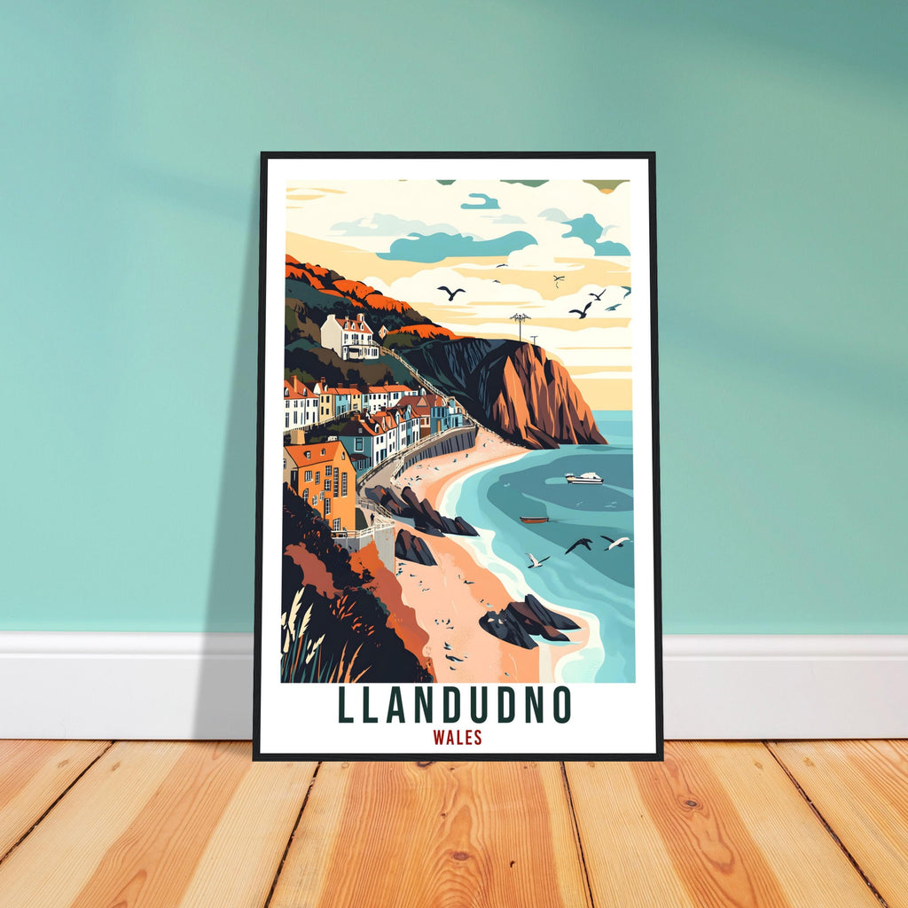 Llandudno Travel Print Wales Home Decor Llandudno Wall Art Wall Hanging Art Lover Wales Artwork Travel Poster Llandudno Travel Art Gift