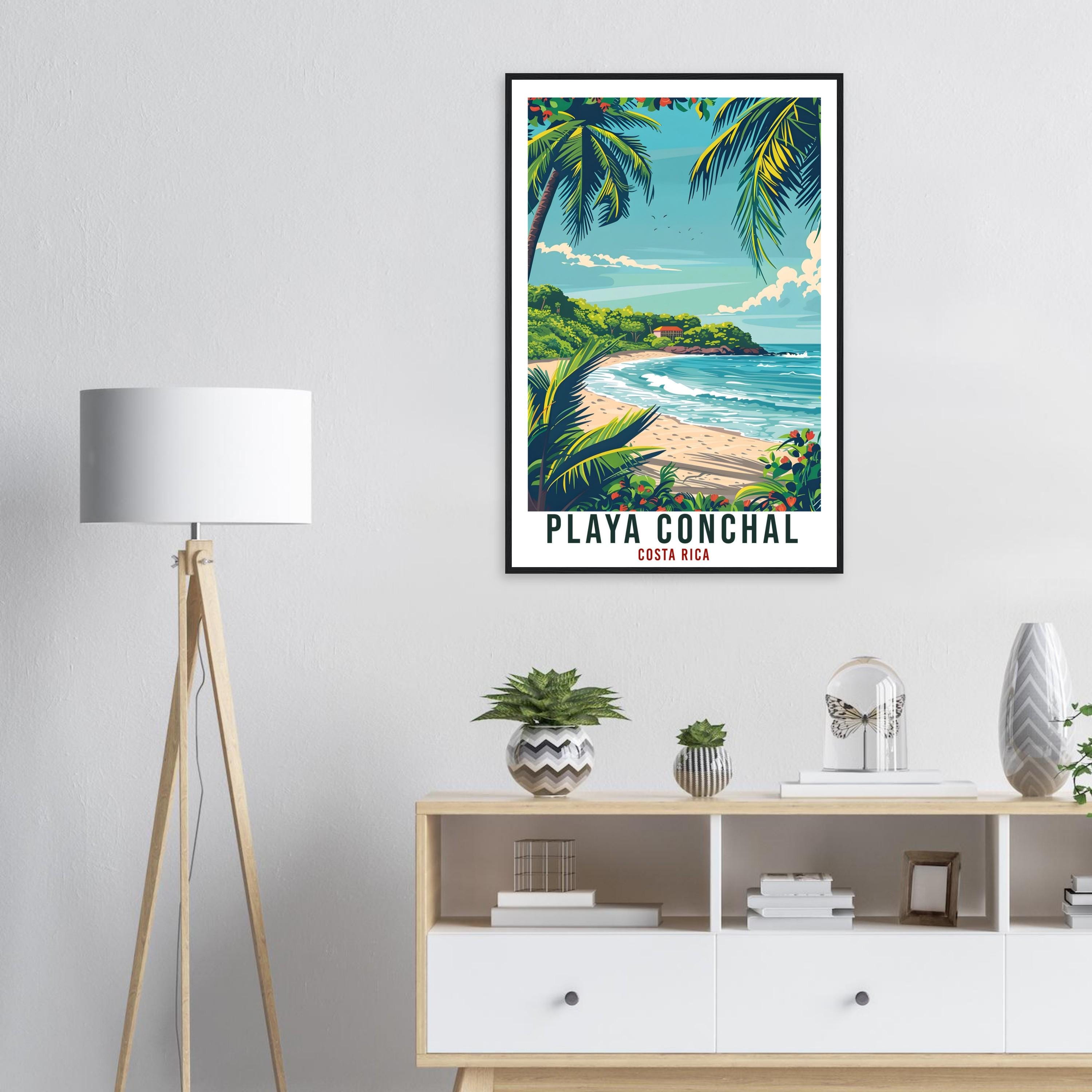 Playa Conchal Costa Rica Travel Print Wall Art Wall Hanging Home Décor Playa Conchal Gift Artwork Travel Art Costa Rica City Travel Poster