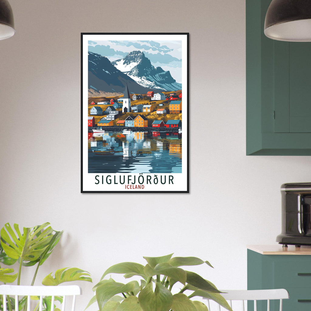 Siglufjördur Iceland Travel Print Wall Art Wall Hanging Home Décor Siglufjördur Gift Travel Art Iceland Artwork City Landscape Travel Poster