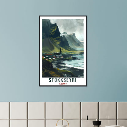 Stokkseyri Iceland Travel Print Wall Art Wall Hanging Home Décor Stokkseyri Gift Travel Art Iceland Artwork City Landscape Travel Poster