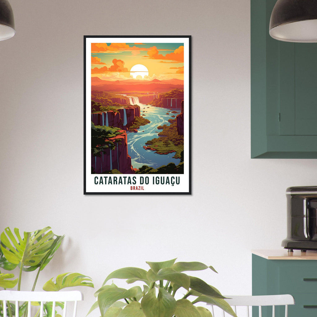 Cataratas Do Iguaçu Travel Print Wall Art Cataratas Do Iguaçu Brazil Wall Hanging Artwork Art Gifts Cataratas Iguaçu Travel Poster Brazil