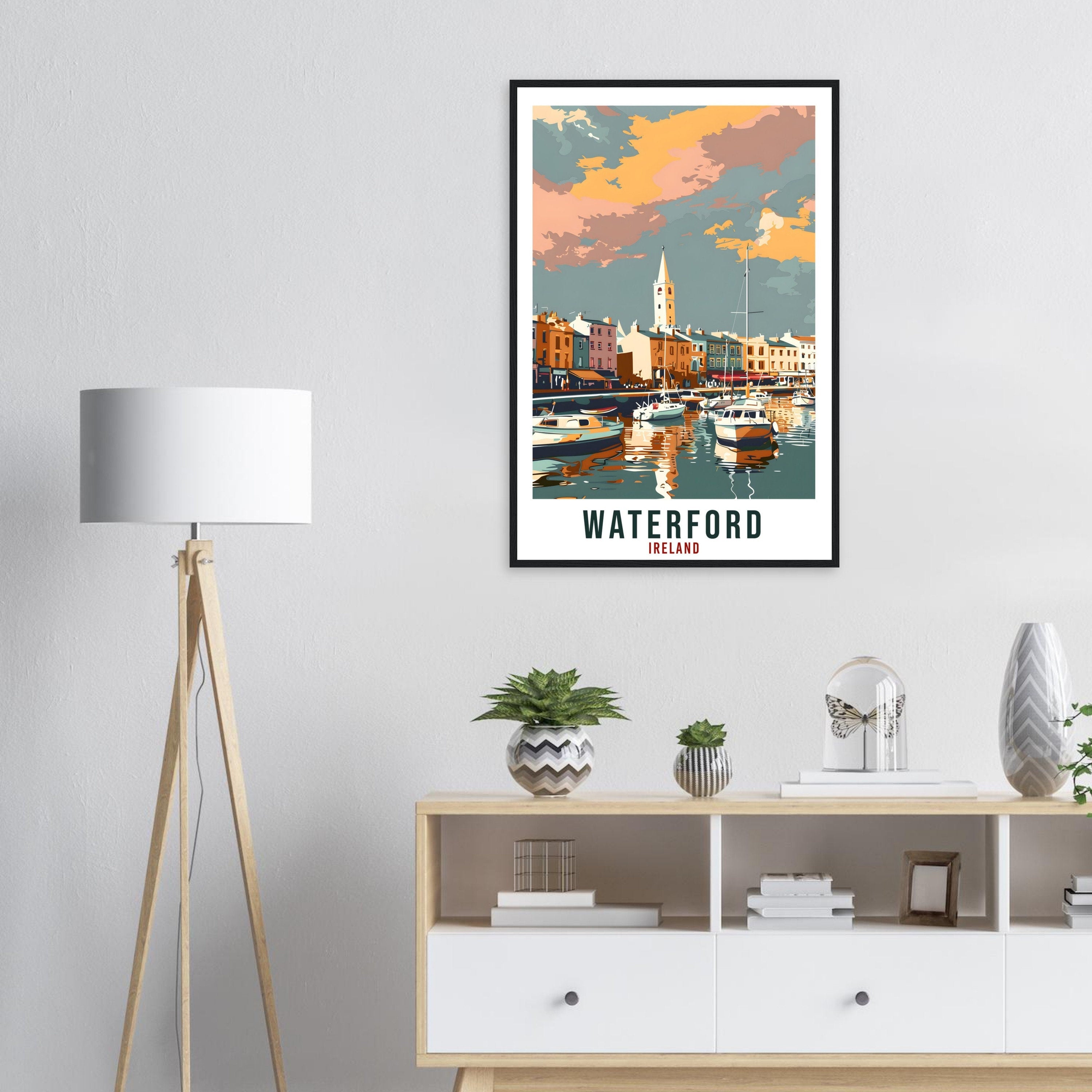 Waterford Travel Print Ireland Wall Art Wall Hanging Home Décor Waterford Gift Art Lovers Gift Irish Artwork Gift Ireland Travel Poster