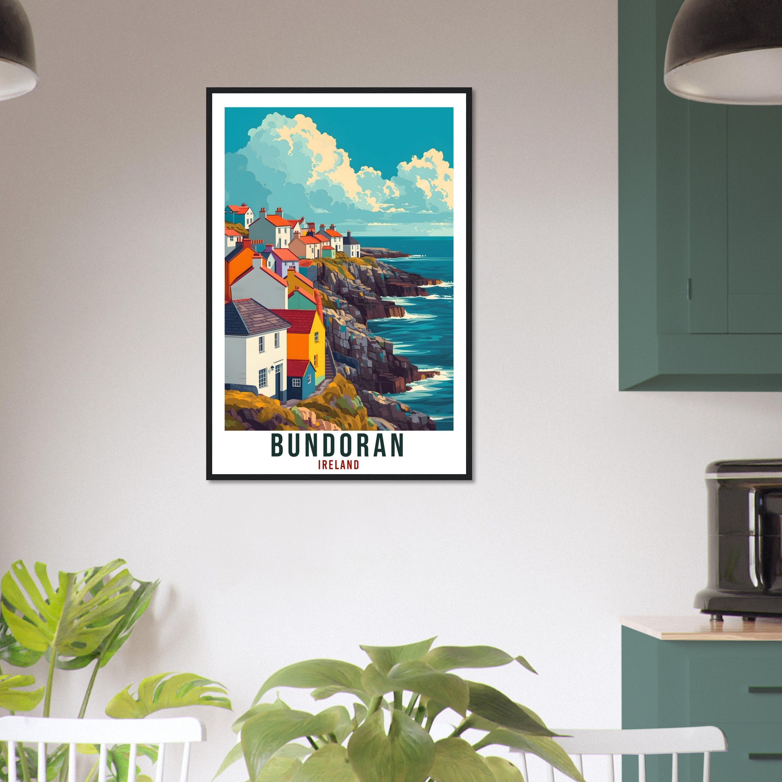 Bundoran Travel Print Ireland Home Decoration Bundoran Coast Wall Art Wall Hanging Art Lover Irish Artwork Bundoran Ireland Travel Poster