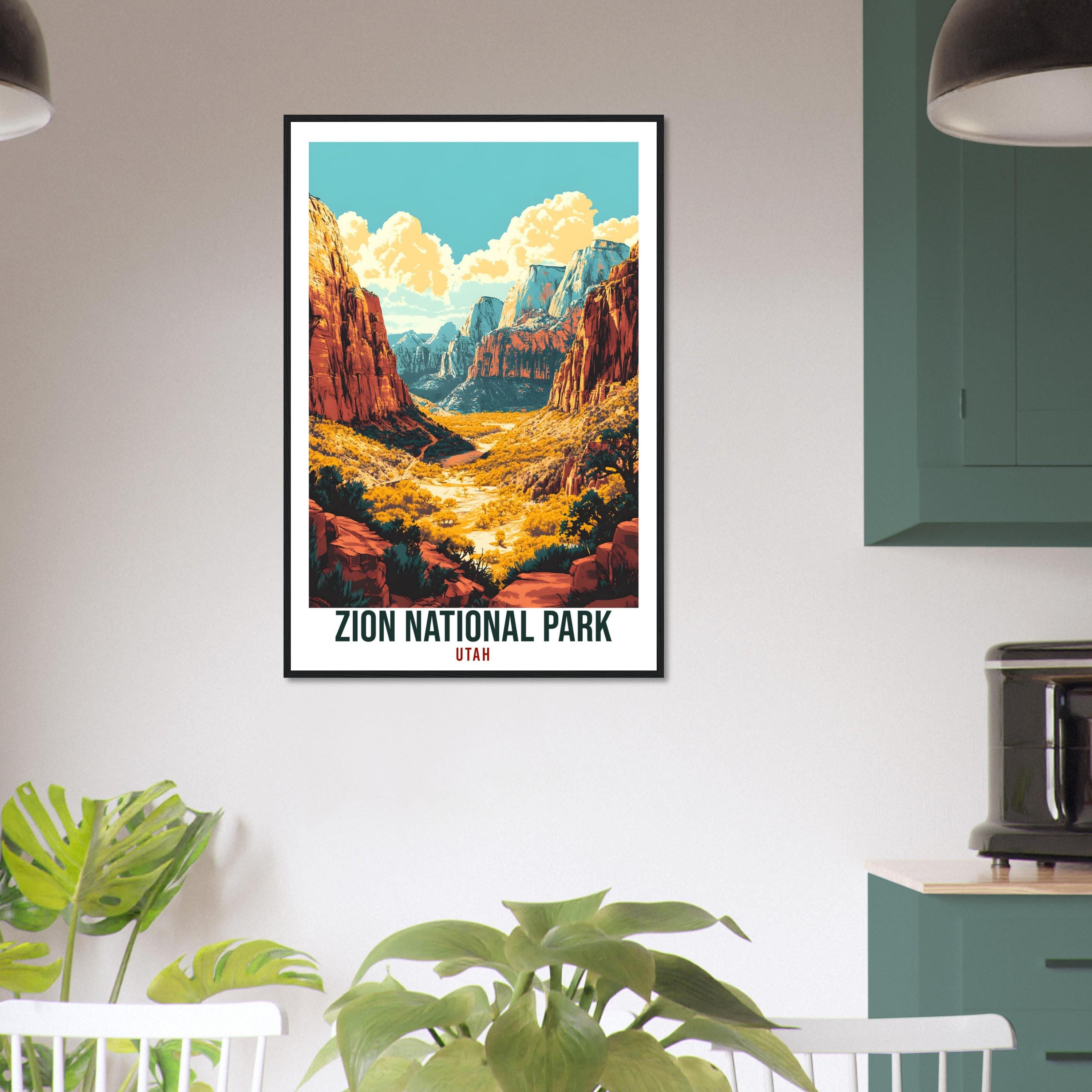 Zion National Park Utah USA Travel Print Wall Art Wall Hanging Home Décor Zion National Park Gift Travel Art USA Utah Artwork Travel Poster