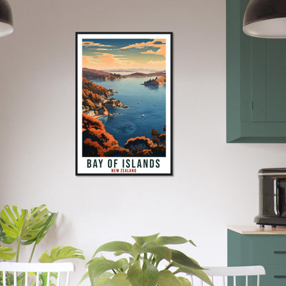 Bay Of Islands Travel Print Wall Art Bay Of Islands New Zealand Decor Artwork Art Gift Bay Of Islands Travel Poster New Zealand Art Lover