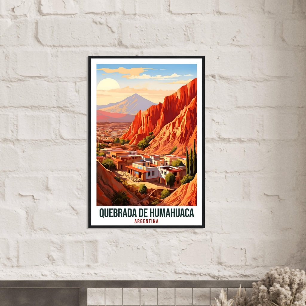 Quebrada De Humahuaca Travel Print Wall Art Argentina City Landscape Artwork Print Quebrada De Humahuaca Travel Poster Argentinian Art Gift