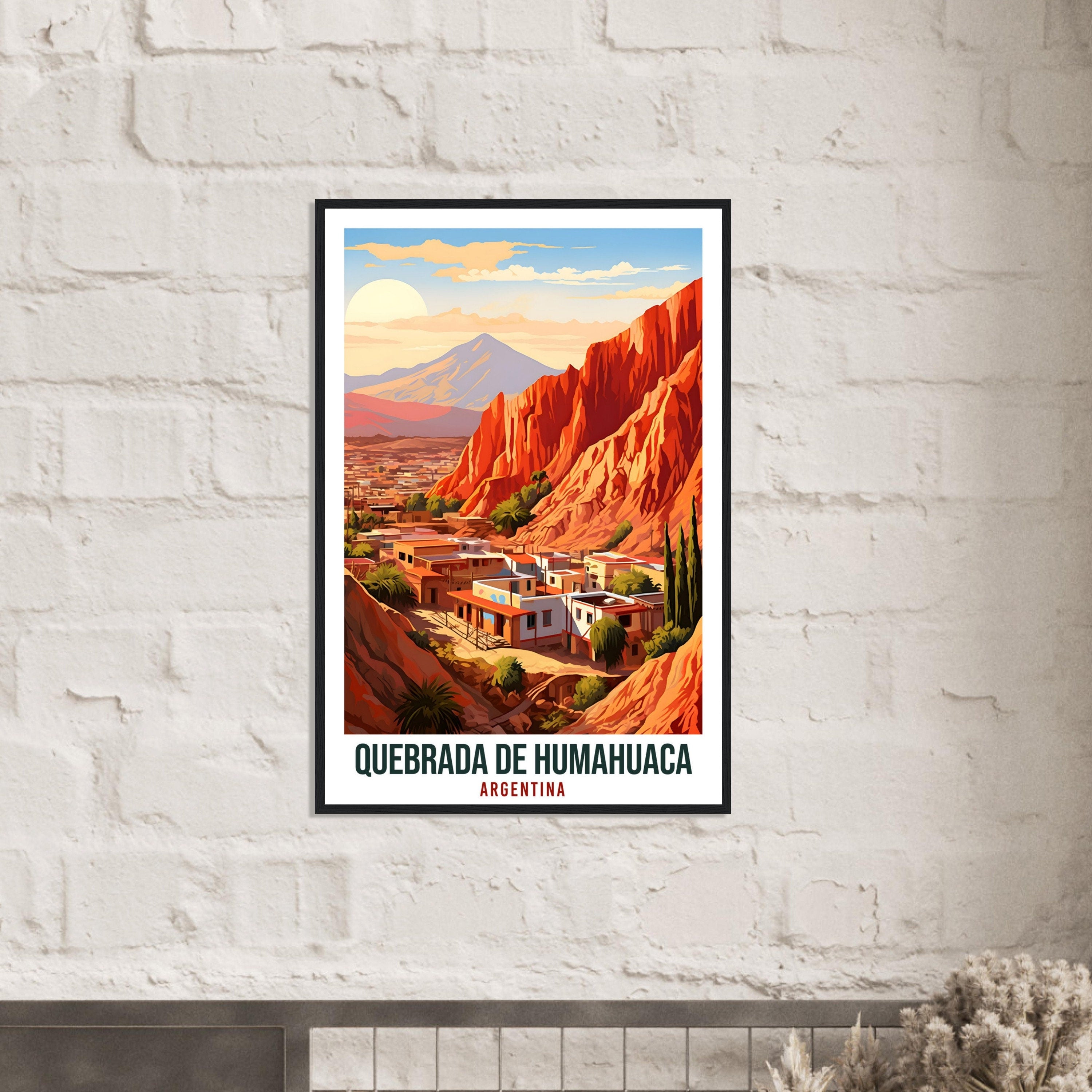 Quebrada De Humahuaca Travel Print Wall Art Argentina City Landscape Artwork Print Quebrada De Humahuaca Travel Poster Argentinian Art Gift