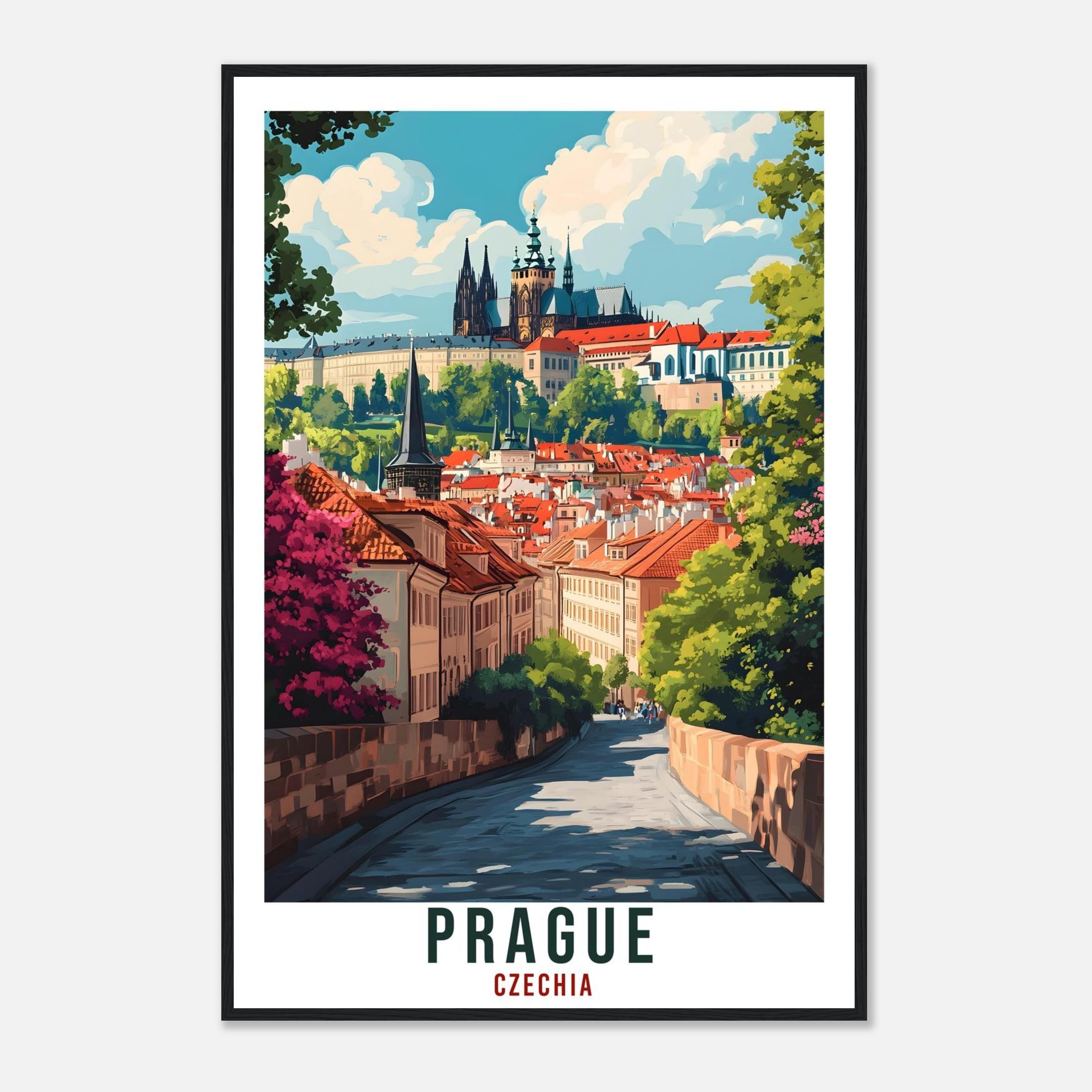 Prague Travel Print Czechia Home Decor Prague Wall Art Gift Wall Hanging Art Lover Prague Czech Republic Artwork Travel Poster Travel Art