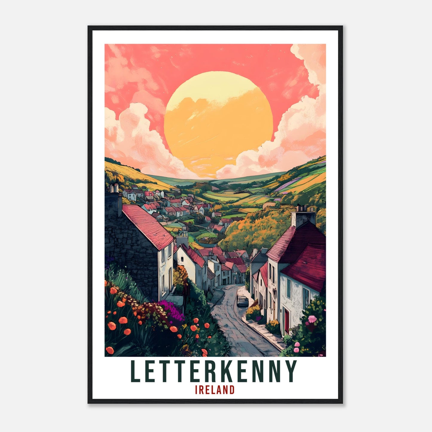 Letterkenny Travel Print Ireland Home Decor Wall Art Gift Wall Hanging Art Lover Letterkenny Irish Artwork Travel Poster Ireland Travel Art