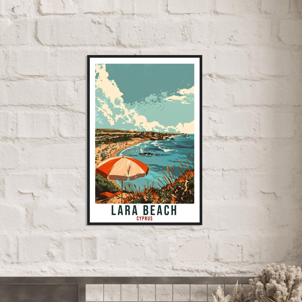 Lara Beach Cyprus Travel Print Cyprus Wall Art Wall Hanging Home Décor Lara Beach Gift Seaside Artwork Gift Cyprus Holiday Travel Poster