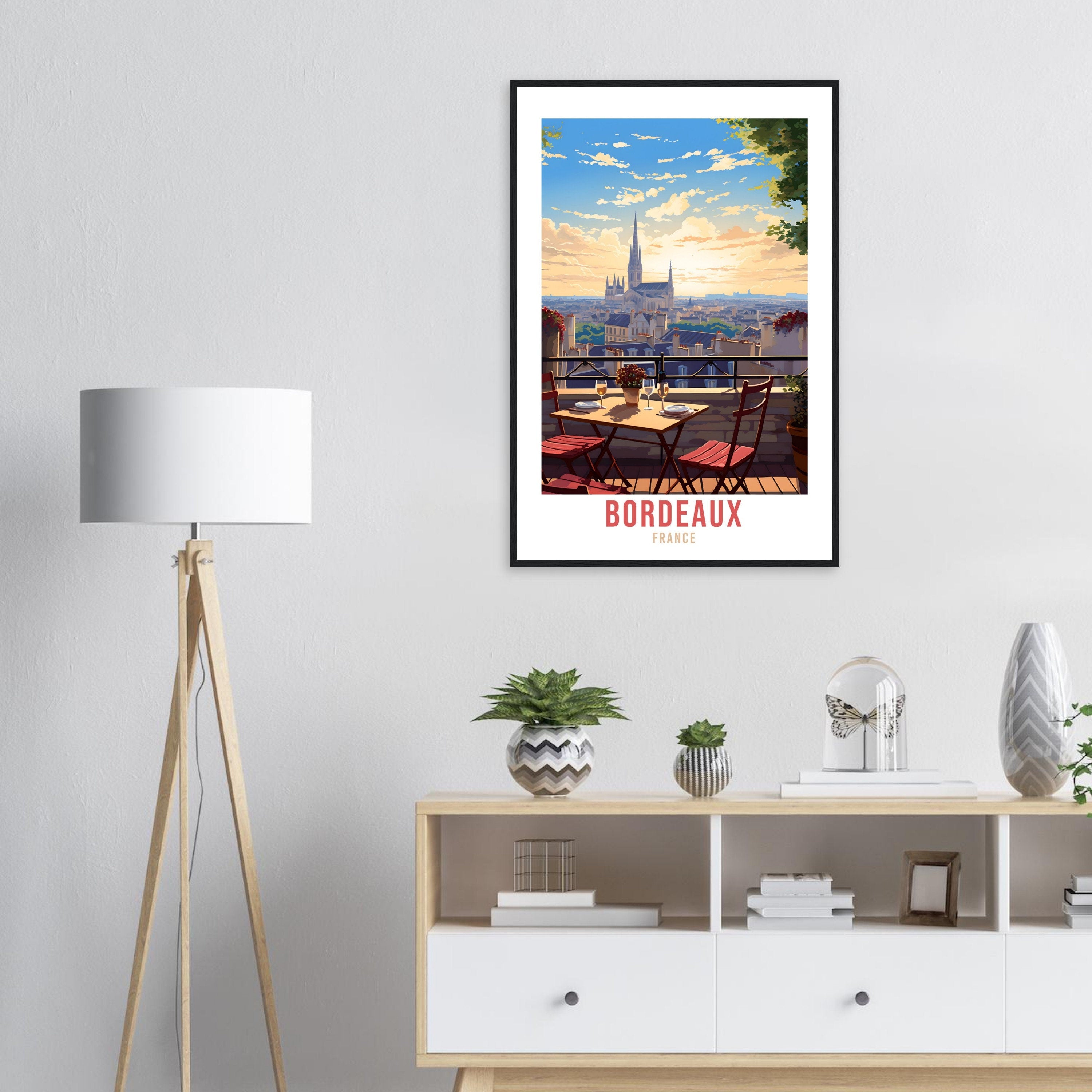 Bordeaux France Travel Print Wall Art Bordeaux Wall Hanging Home Décor France Gift Art Lovers Vineyard Art Lover Gift Bordeaux France Print
