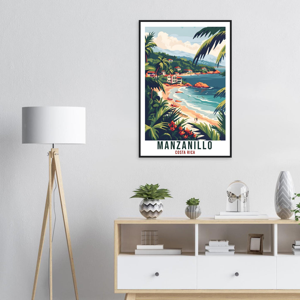 Manzanillo Costa Rica Travel Print Wall Art Wall Hanging Home Décor Manzanillo Beach Gift Artwork Travel Art Costa Rica City Travel Poster