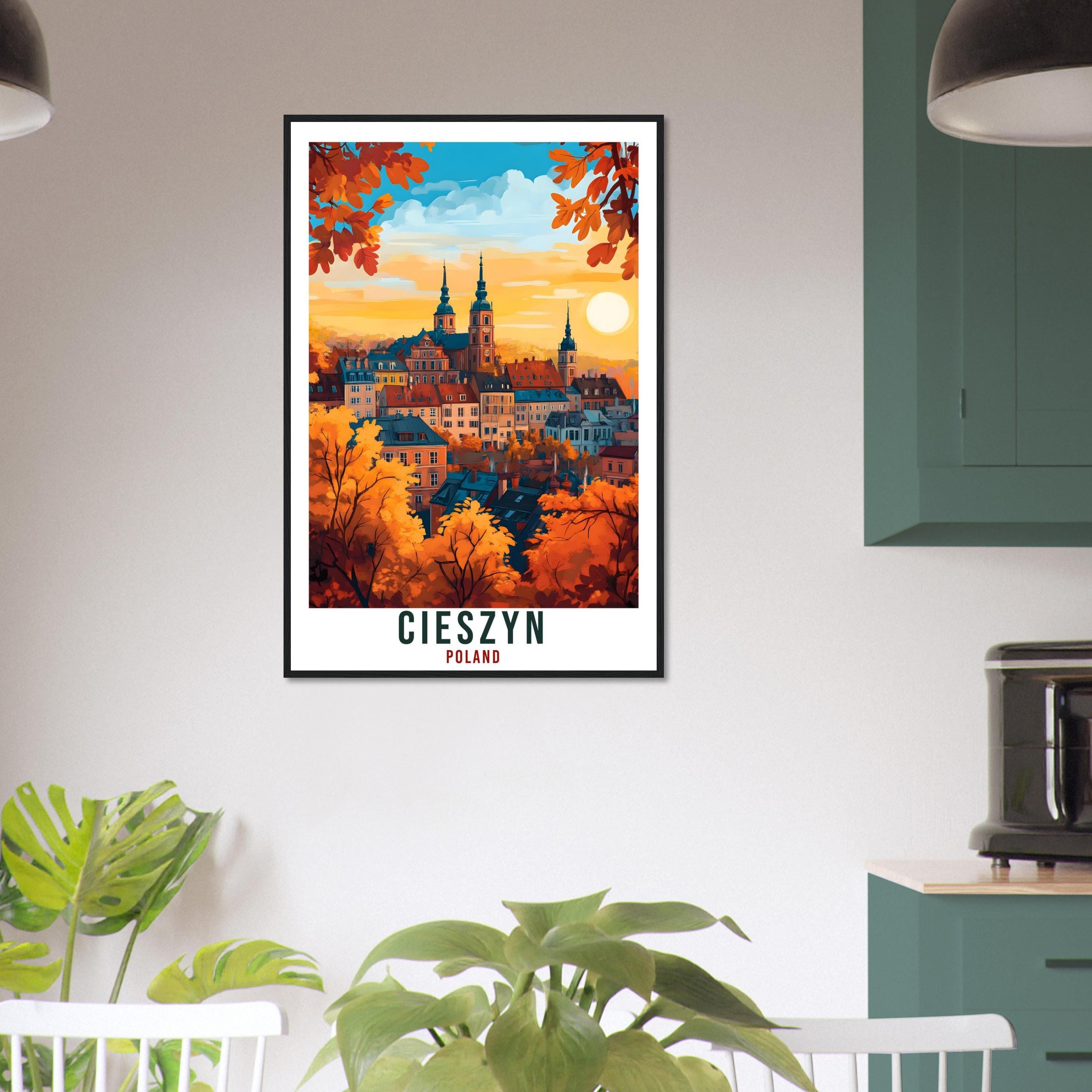 Cieszyn Travel Print Poland Home Decor Cieszyn Wall Art Gift Wall Hanging Art Lover Cieszyn Polish Artwork Travel Poster Poland Travel Art