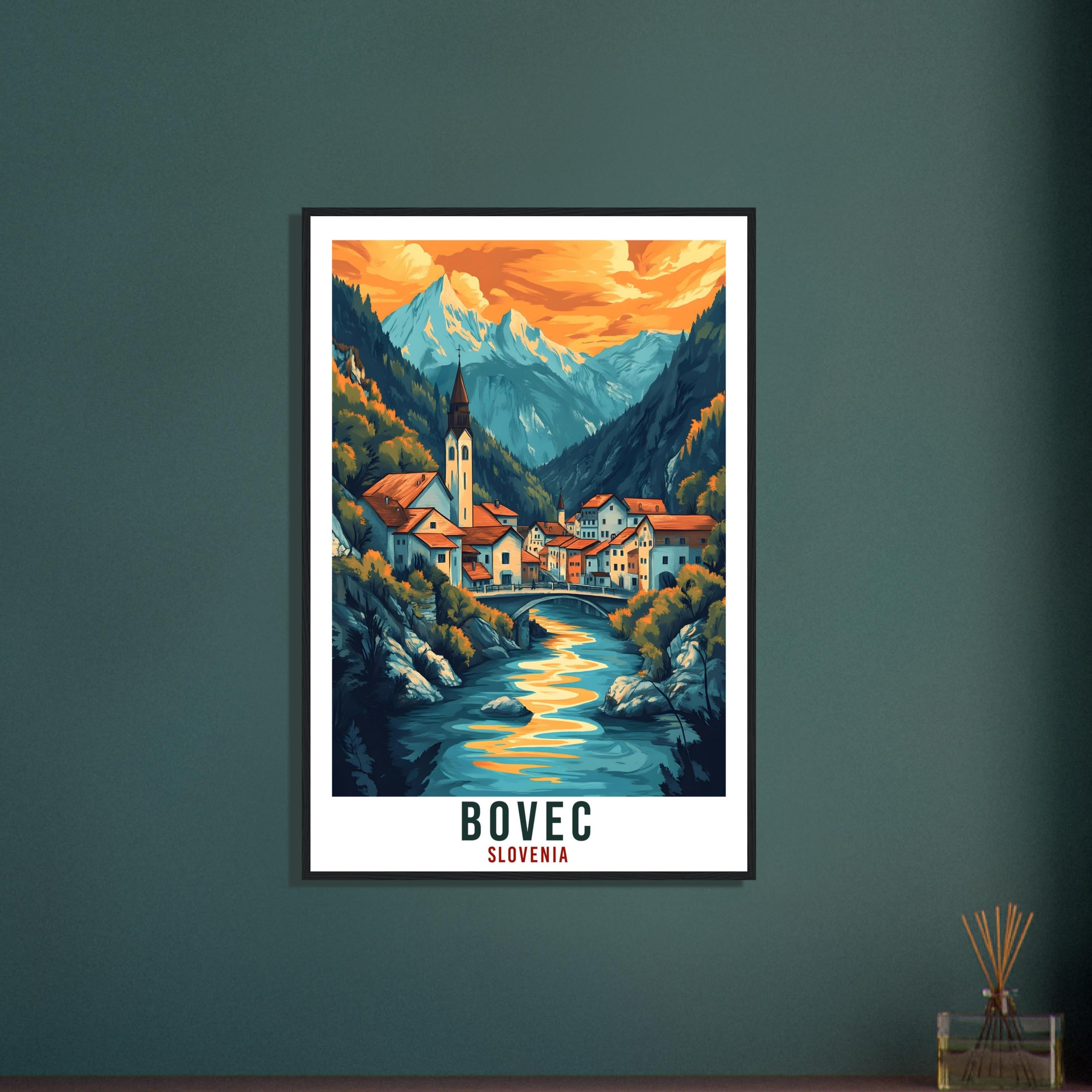 Bovec Travel Print Slovenia Home Decor Bovec Wall Art Gift Wall Hanging Art Lover Bovec Slovenia Artwork Travel Poster Slovenia Travel Art