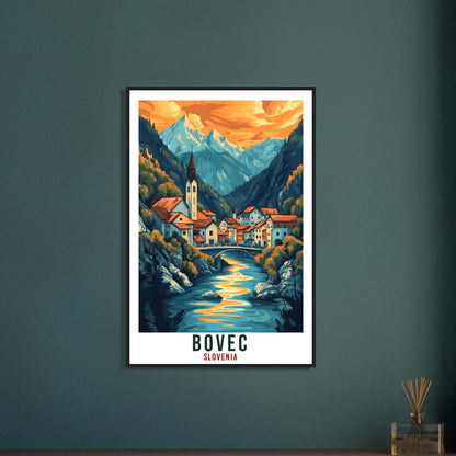 Bovec Travel Print Slovenia Home Decor Bovec Wall Art Gift Wall Hanging Art Lover Bovec Slovenia Artwork Travel Poster Slovenia Travel Art