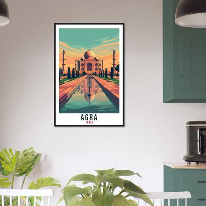 Agra Taj Mahal Travel Print India Home Decoration Wall Art Gift Wall Hanging Art Lover Indian Artwork India Agra Taj Mahal Travel Poster