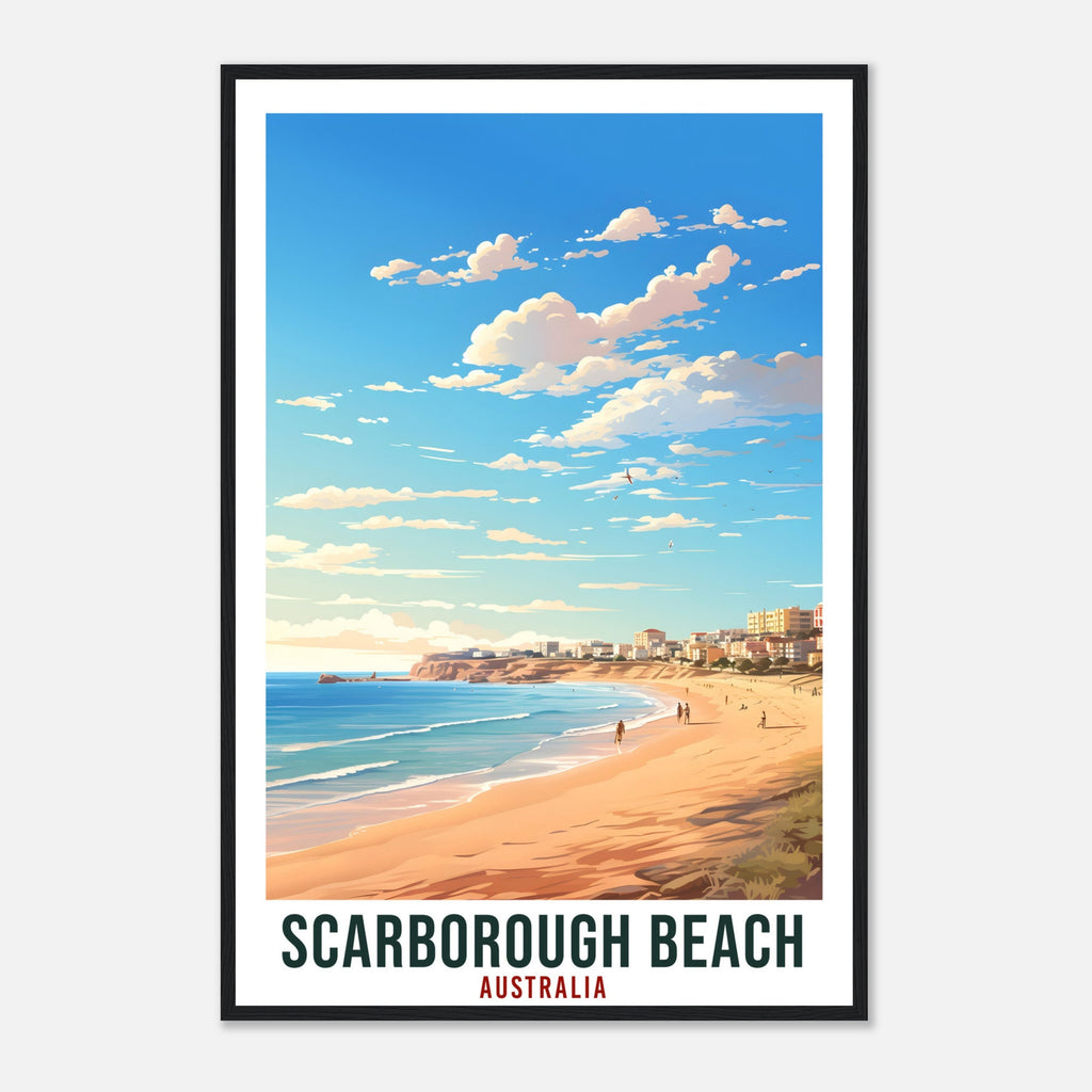Scarborough Beach Travel Poster Wall Art Scarborough Australia Home Décor Artwork Art Gifts Travel Print Australian Beach Art Lovers Gift
