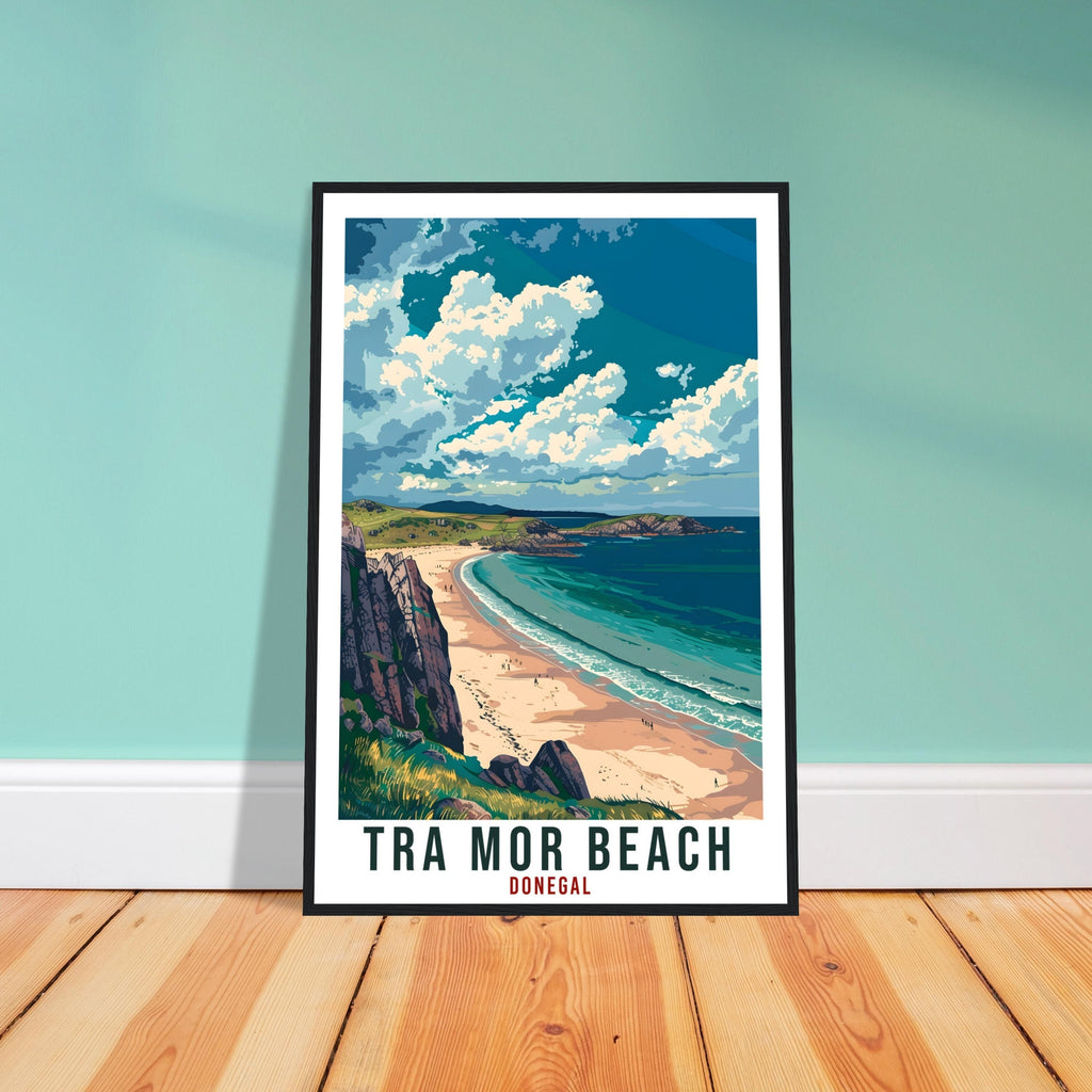 Tra Mor Beach Travel Print Ireland Wall Art Wall Hanging Home Décor Tra Mor Donegal Gift Art Lovers Irish Artwork Gift Ireland Travel Poster