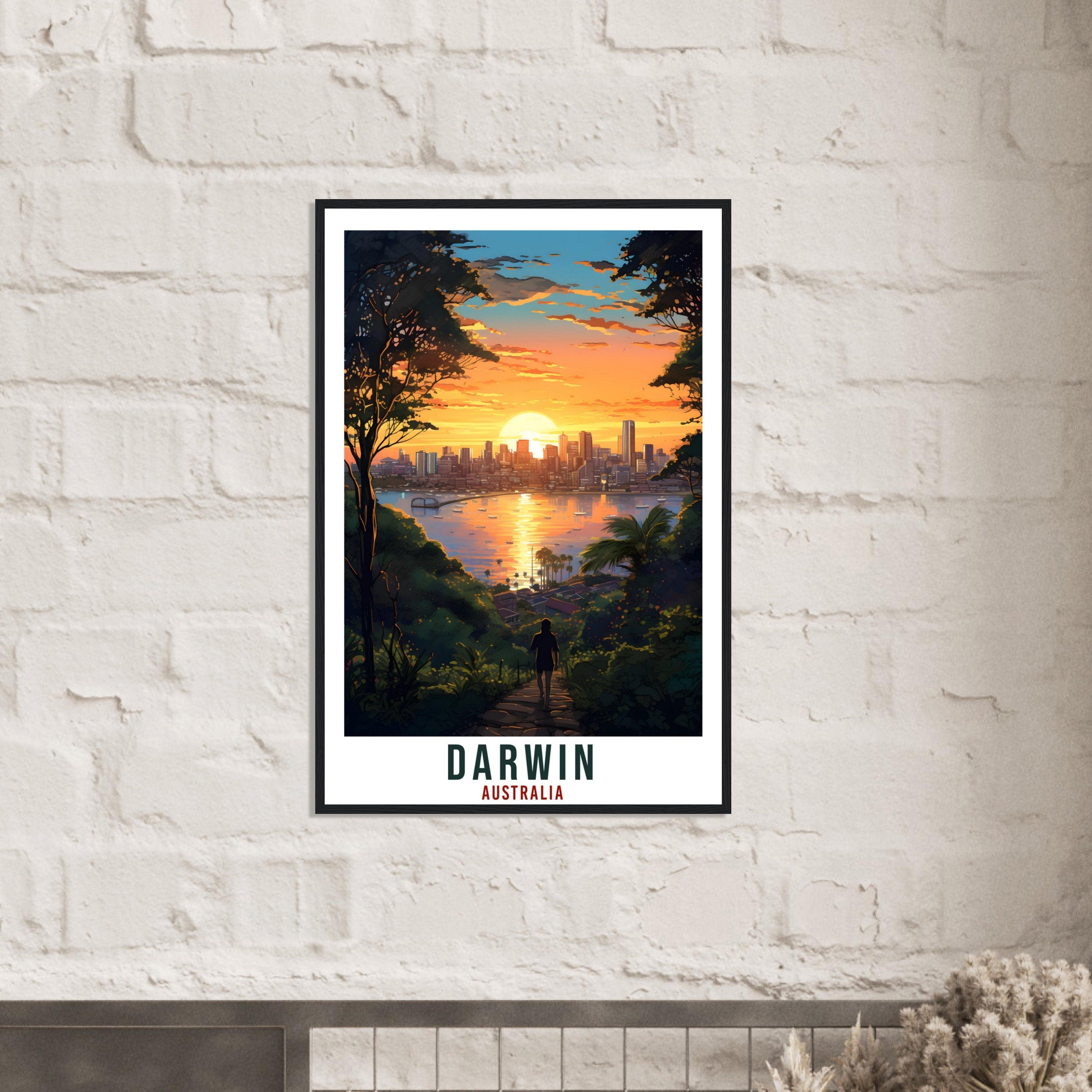 Darwin Travel Print Wall Art Darwin Australia Artwork Wall Hanging Darwin Home Decor Art Gift Darwin Travel Poster Australian Art Lover Gift