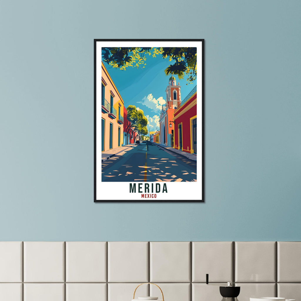 Merida Mexico Travel Print Mexico Wall Art Wall Hanging Home Décor Merida Gift Mexico Landmark Artwork Gift South America Travel Poster