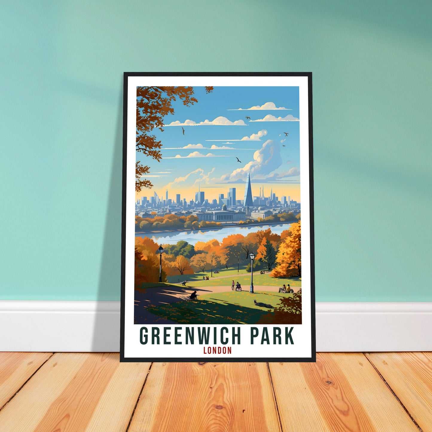 Greenwich Park London Travel Print English Wall Art Wall Hanging Travel Art Gift Greenwich Travel Poster London City Artwork Art Lover Gift