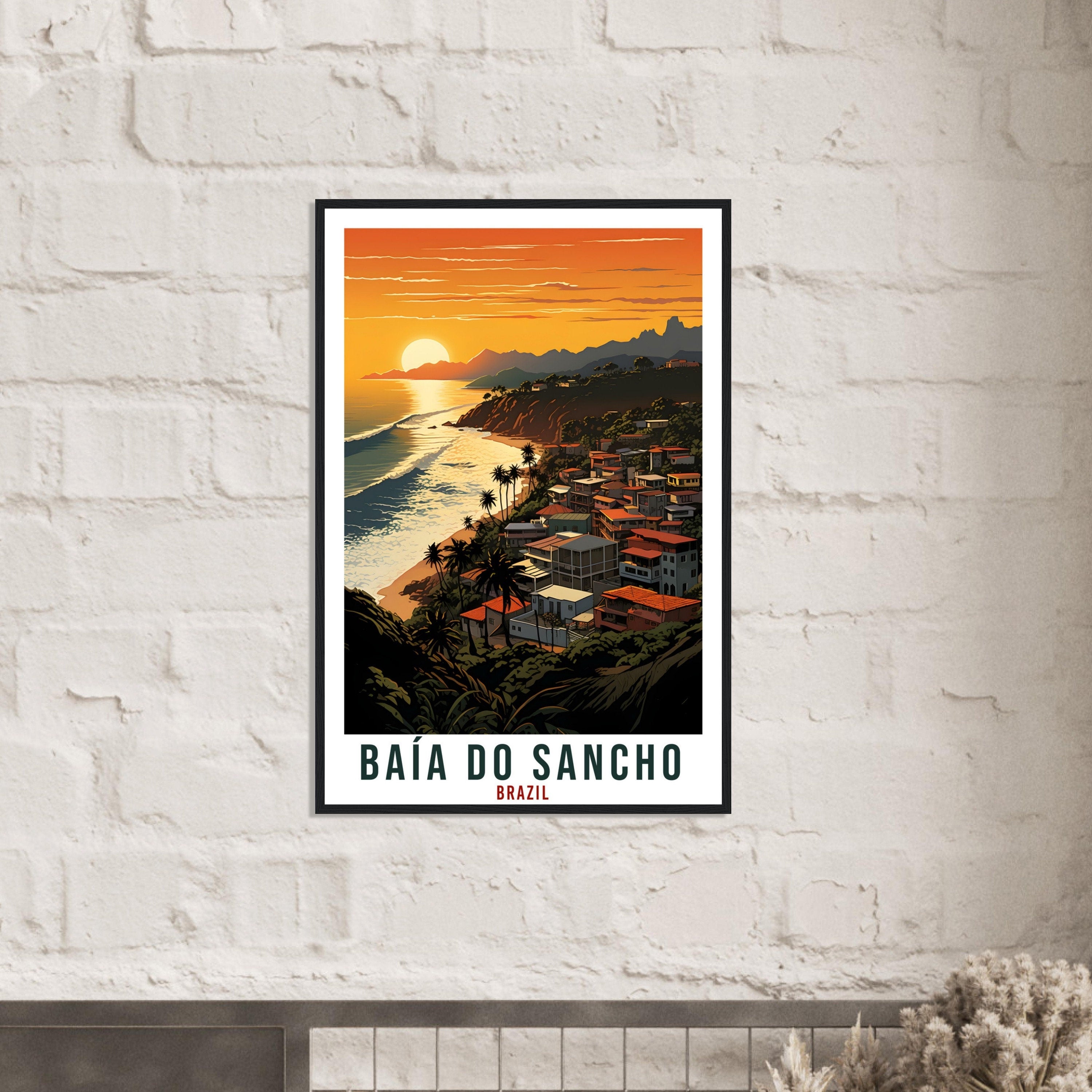 Baía Do Sancho Travel Print Wall Art Baía Do Sancho Brazil Wall Hanging Artwork Art Gift Baía Do Sancho Travel Poster Brazil Art Lovers Gift