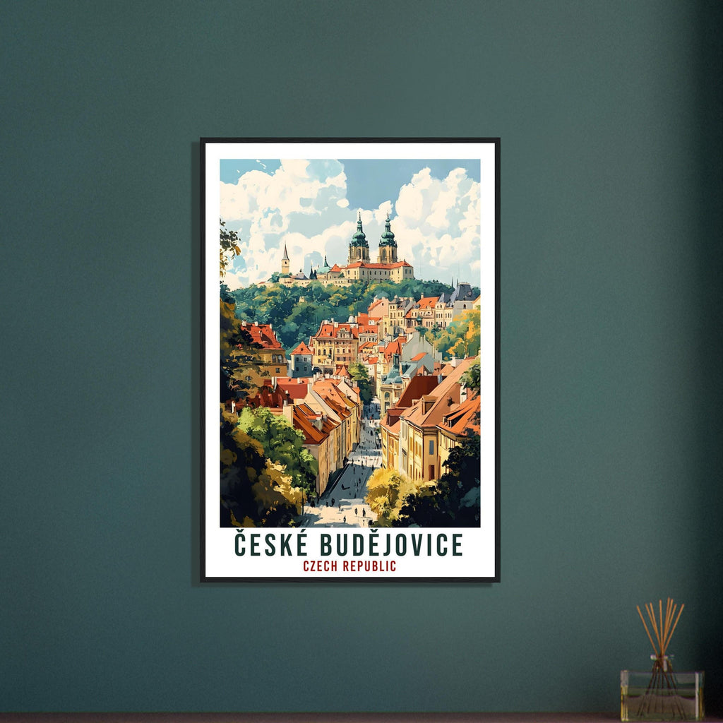 České Budějovice Travel Print Czech Republic Home Decor Wall Art Gift Wall Hanging Art Lover České Budějovice Czechia Artwork Travel Poster
