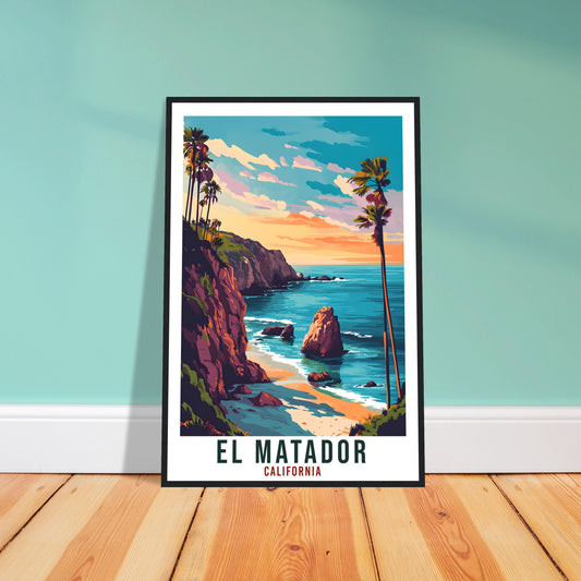 El Matador Travel Print California Home Decoration USA City Wall Art Gift Wall Hanging Art Lover California Artwork El Matador Travel Poster