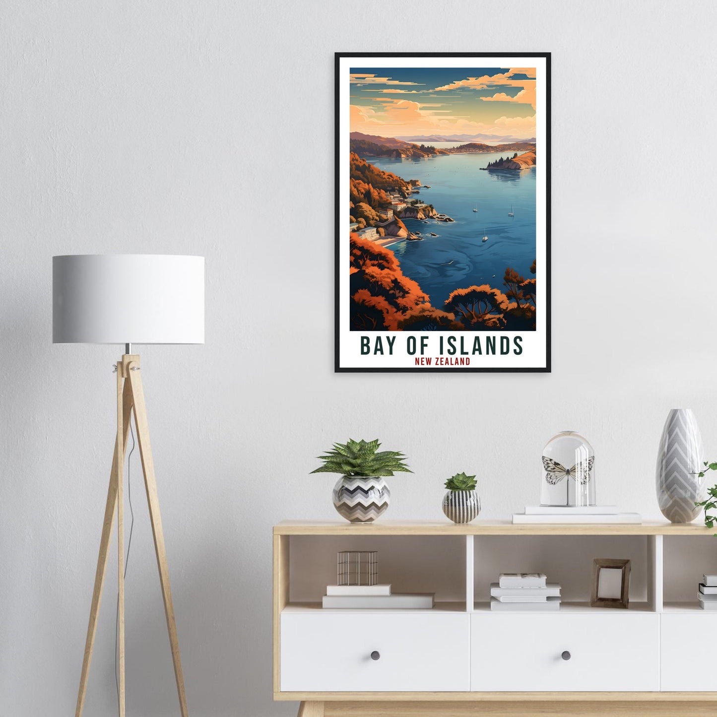 Bay Of Islands Travel Print Wall Art Bay Of Islands New Zealand Decor Artwork Art Gift Bay Of Islands Travel Poster New Zealand Art Lover