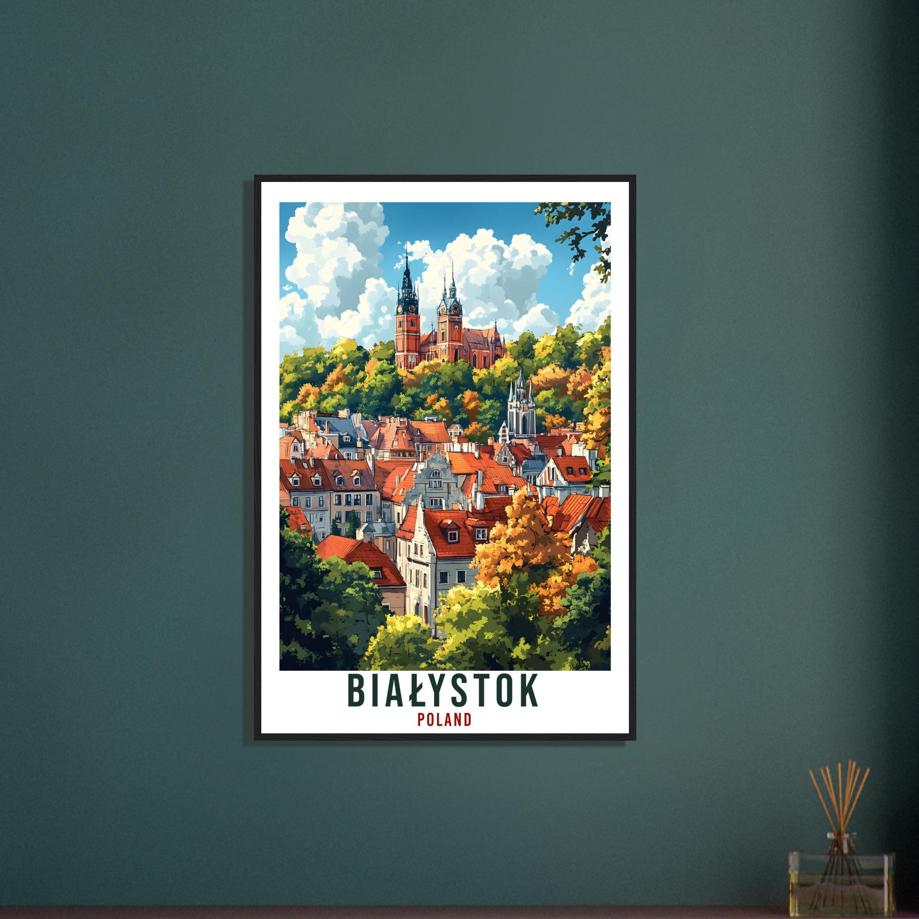 Białystok Travel Print Poland Home Decor Białystok Wall Art Gift Wall Hanging Art Lover Białystok Polish Artwork Travel Poster Poland Travel
