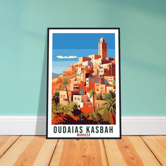 Oudaias Kasbah Morocco Travel Print Wall Art Wall Hanging Home Décor Oudaias Kasbah Gift Art Lovers Morocco Artwork Gift Print Africa Poster