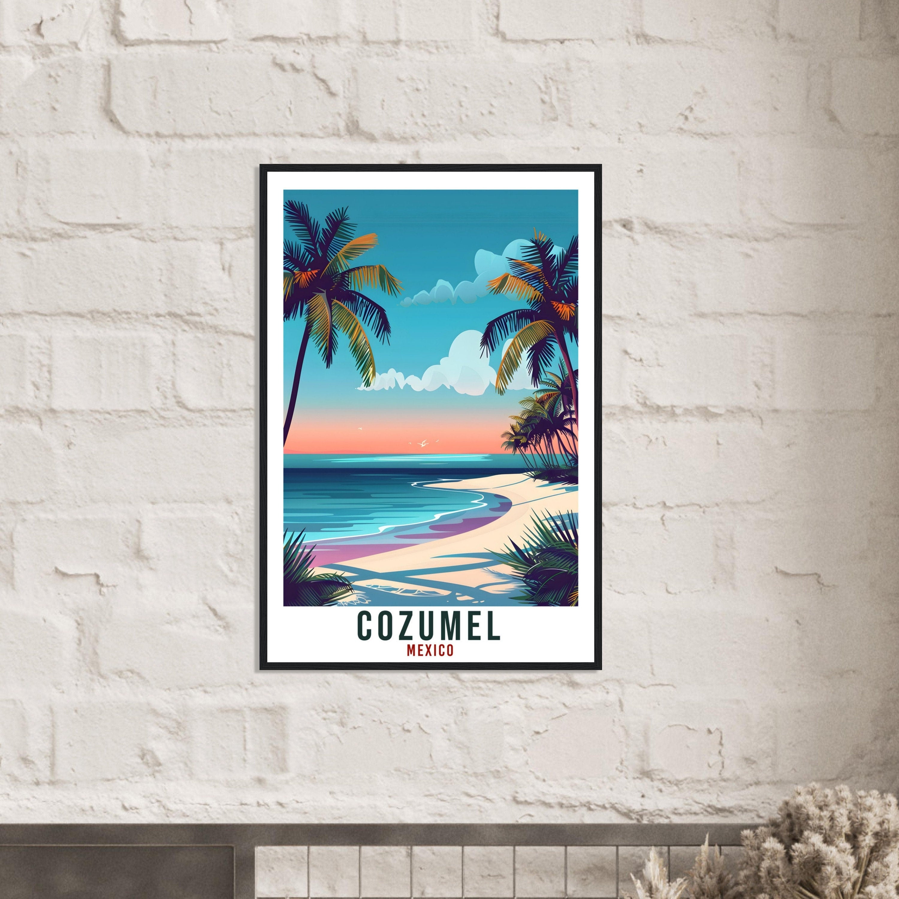 Cozumel Mexico Travel Print Mexico Wall Art Wall Hanging Home Décor Cozumel Gift Mexico Landmark Artwork Gift South America Travel Poster