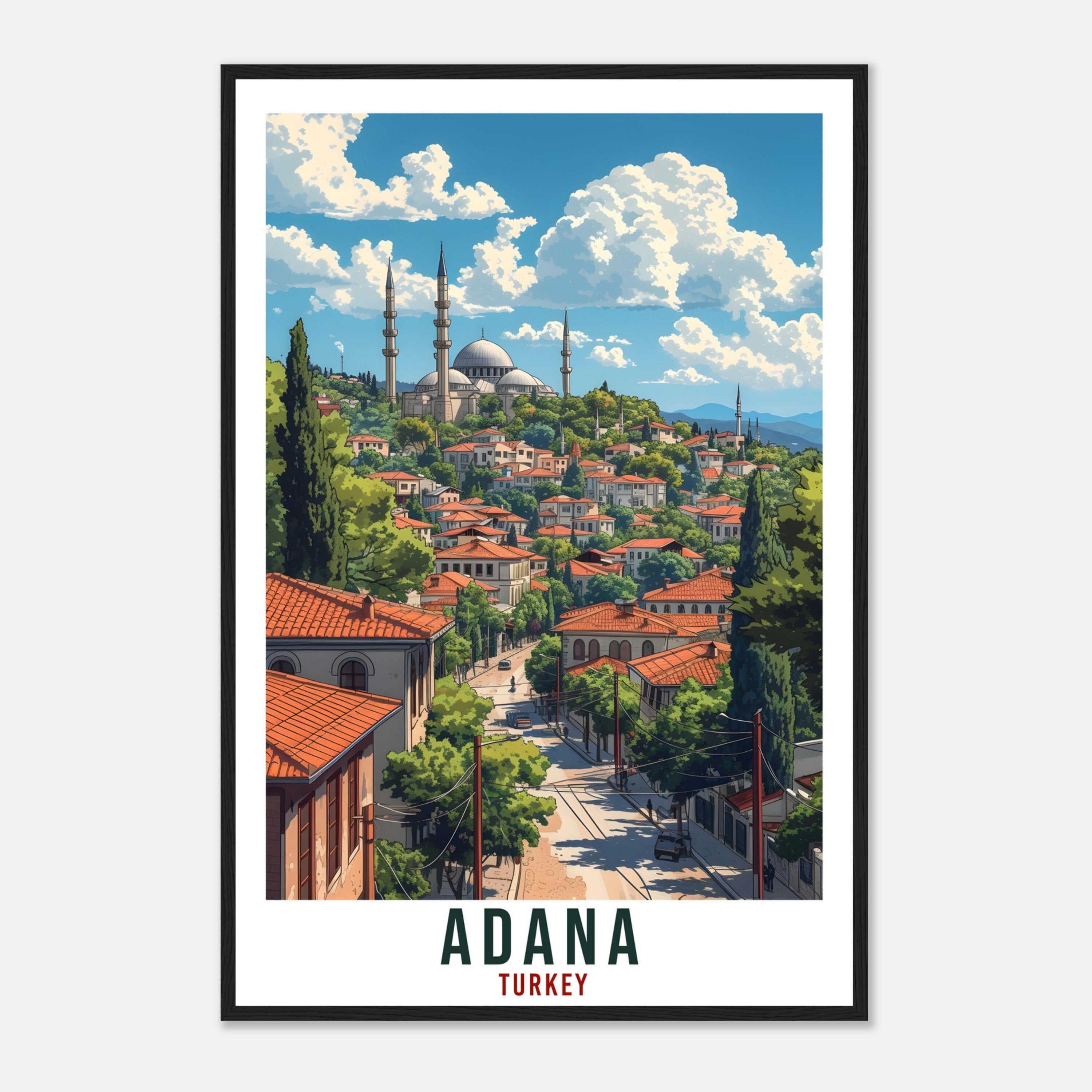 Adana Gift Travel Print Turkey Home Decoration Adana Turkish City Wall Art Gift Wall Hanging Art Lover Turkey Artwork Adana Travel Poster