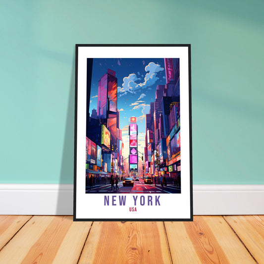 New York Travel Print Wall Art New York Wall Hanging USA Artwork Travel Poster Wall Art New York USA Home Decor New York Gift Travel Art