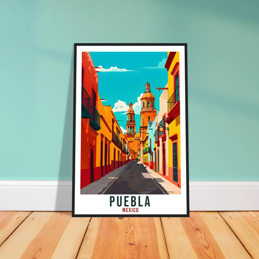 Puebla Mexico Travel Print Mexico Wall Art Wall Hanging Home Décor Puebla Gift Mexico Landmark Artwork Travel Art Mexican Travel Poster