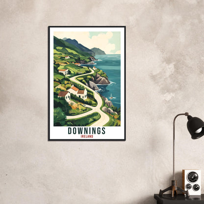 Downings Travel Print Ireland Home Decor Downings Wall Art Wall Hanging Art Lover Irish Artwork Travel Poster Downings Ireland Travel Art