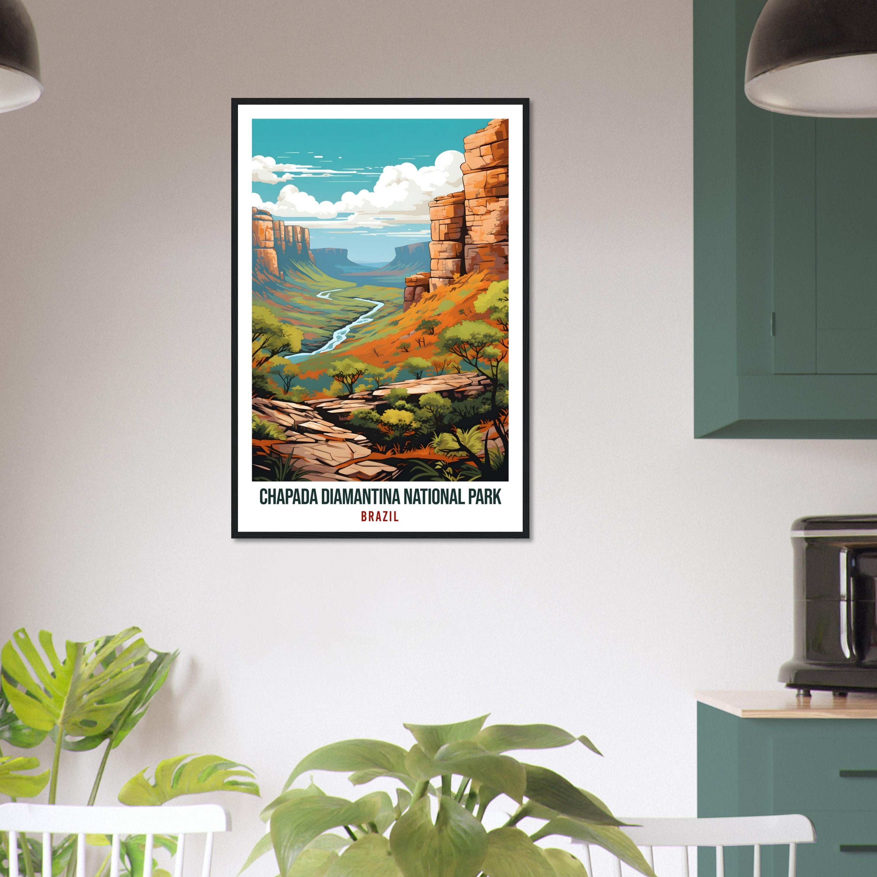 Chapada Diamantina Travel Print Wall Art Chapada Diamantina Brazil Wall Hanging Artwork Art Gifts Travel Poster Brazil Art Lovers Gift