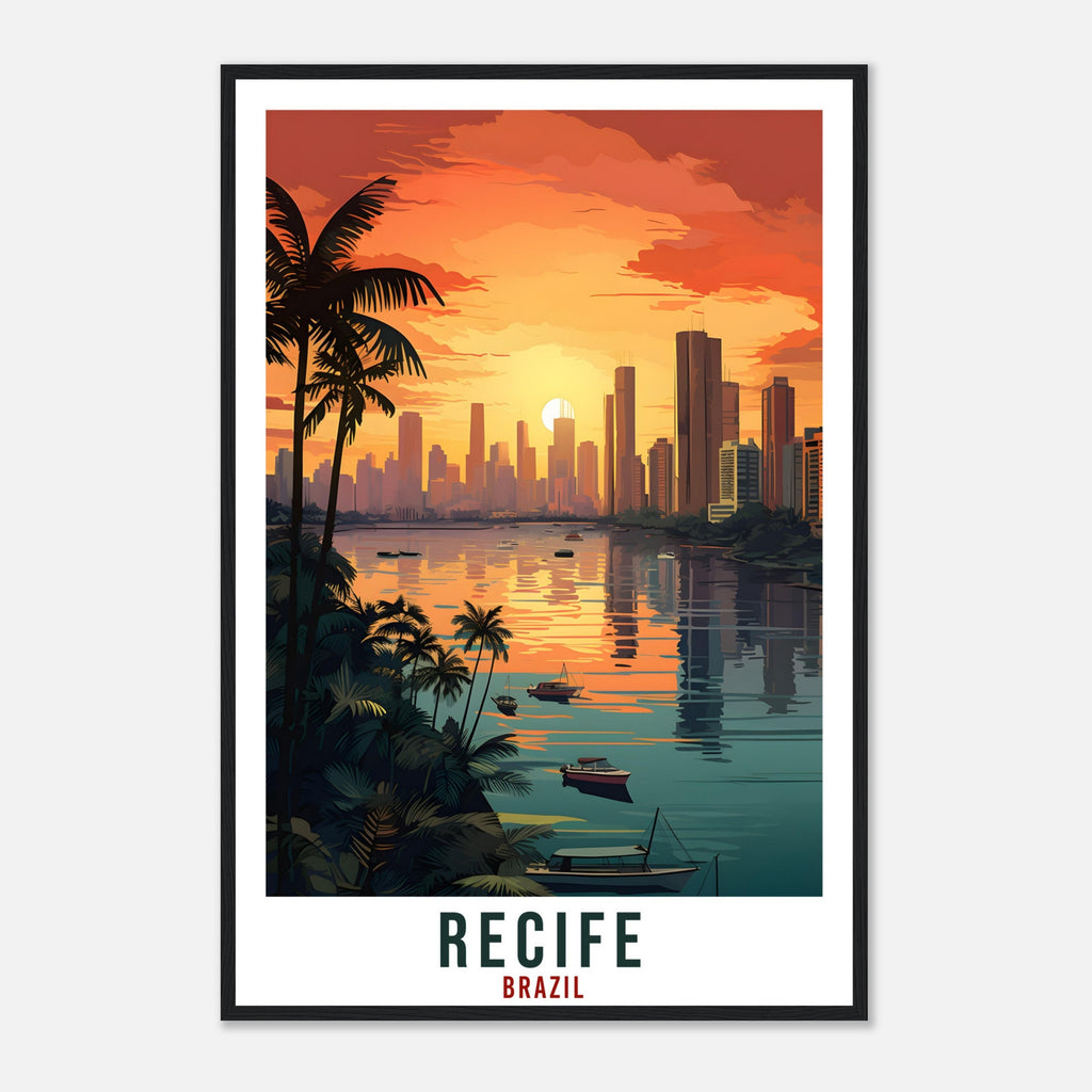 Recife Travel Print Wall Art Recife Brazil Wall Hanging Artwork Recife Home Decor Art Gifts Recife Travel Poster Brazil Art Lovers Gift