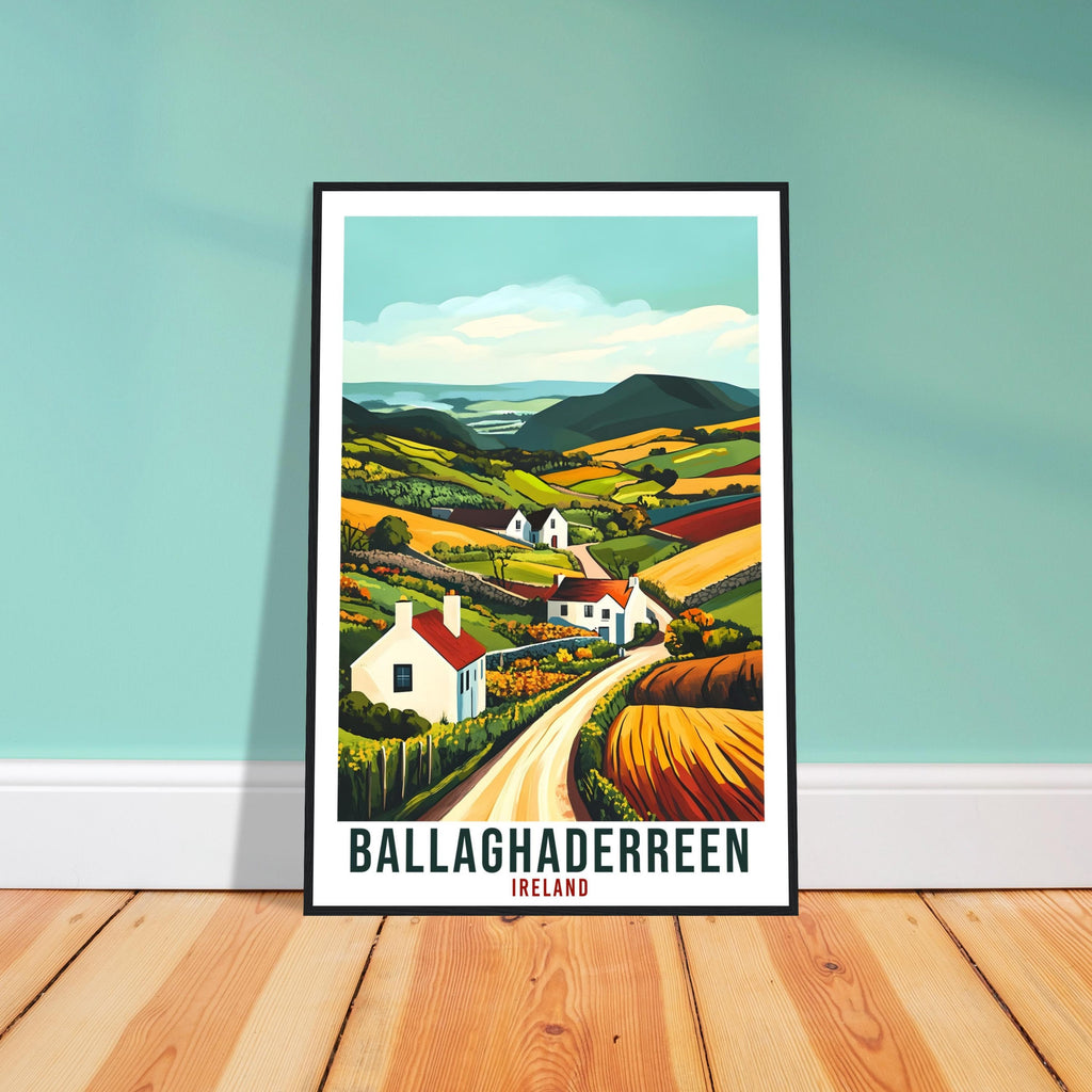 Ballaghaderreen Travel Print Ireland Home Decor Wall Art Wall Hanging Art Lover Irish Artwork Travel Poster Ballaghaderreen Ireland Travel