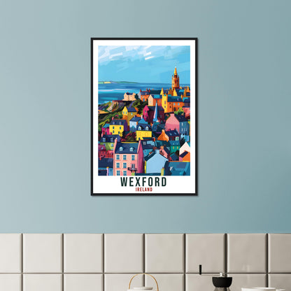 Wexford Travel Print Ireland Wall Art Wall Hanging Home Living Décor Wexford Gift Art Lovers Gift Irish Artwork Gift Ireland Travel Poster