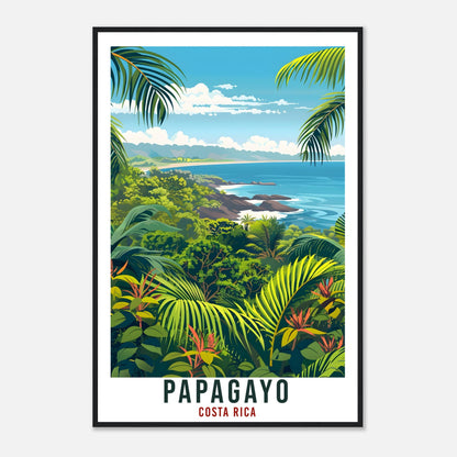 Papagayo Costa Rica Travel Print Wall Art Wall Hanging Home Décor Papagayo Gift Beach Artwork Travel Art Costa Rica City Travel Poster