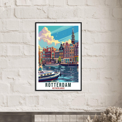 Rotterdam Travel Print Holland Wall Art Wall Hanging Home Décor Rotterdam City Gift Dutch Artwork Gift Netherlands Rotterdam Travel Poster