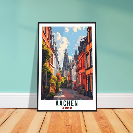 Aachen Print Travel Gift Germany Home Decoration Aachen German Wall Art Gift Wall Hanging Art Lover Germany Artwork Aachen Travel Poster