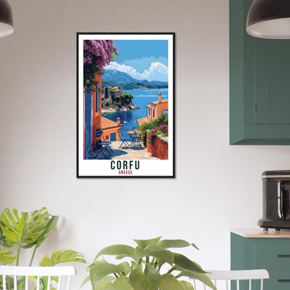 Corfu Travel Print Greece Home Decoration Corfu Greek Island Wall Art Gift Wall Hanging Art Lover Greece Artwork Corfu Travel Poster Gift